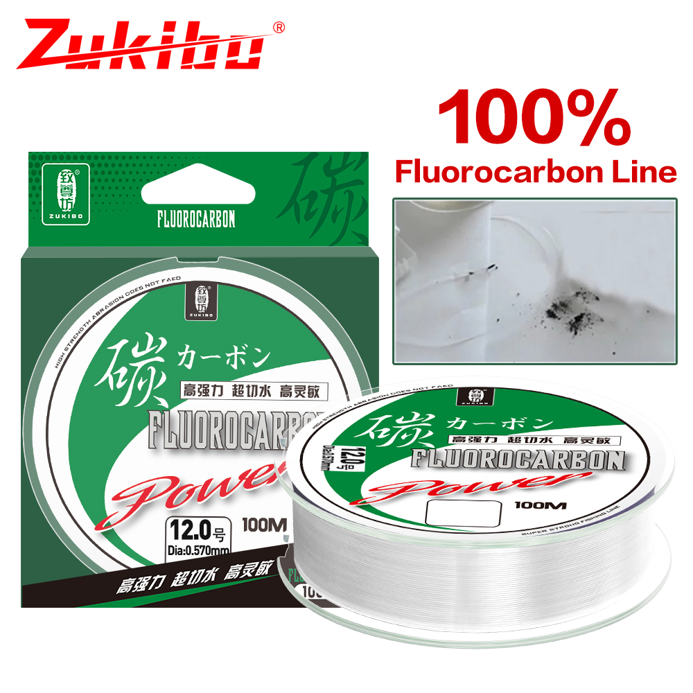 ZUKIBO 50m 100m 100% Fluorocar – Fluorocarbon Line recenzja i cena