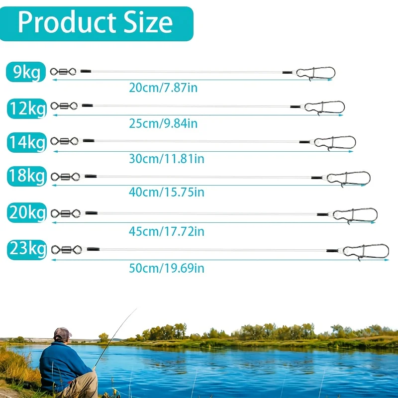 15pcs Fluorocarbon Wire Leader – Leader Line recenzja i cena