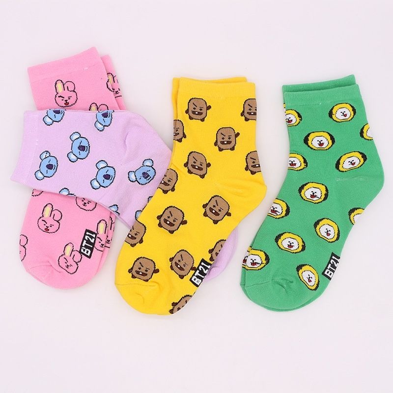 Kawaii BT21 Cartoon Socks Cute – Tippet Line recenzja i cena