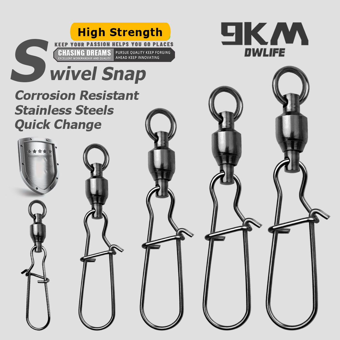 9KM 10PCS Ball Bearing Swivel  – Freshwater Line recenzja i cena