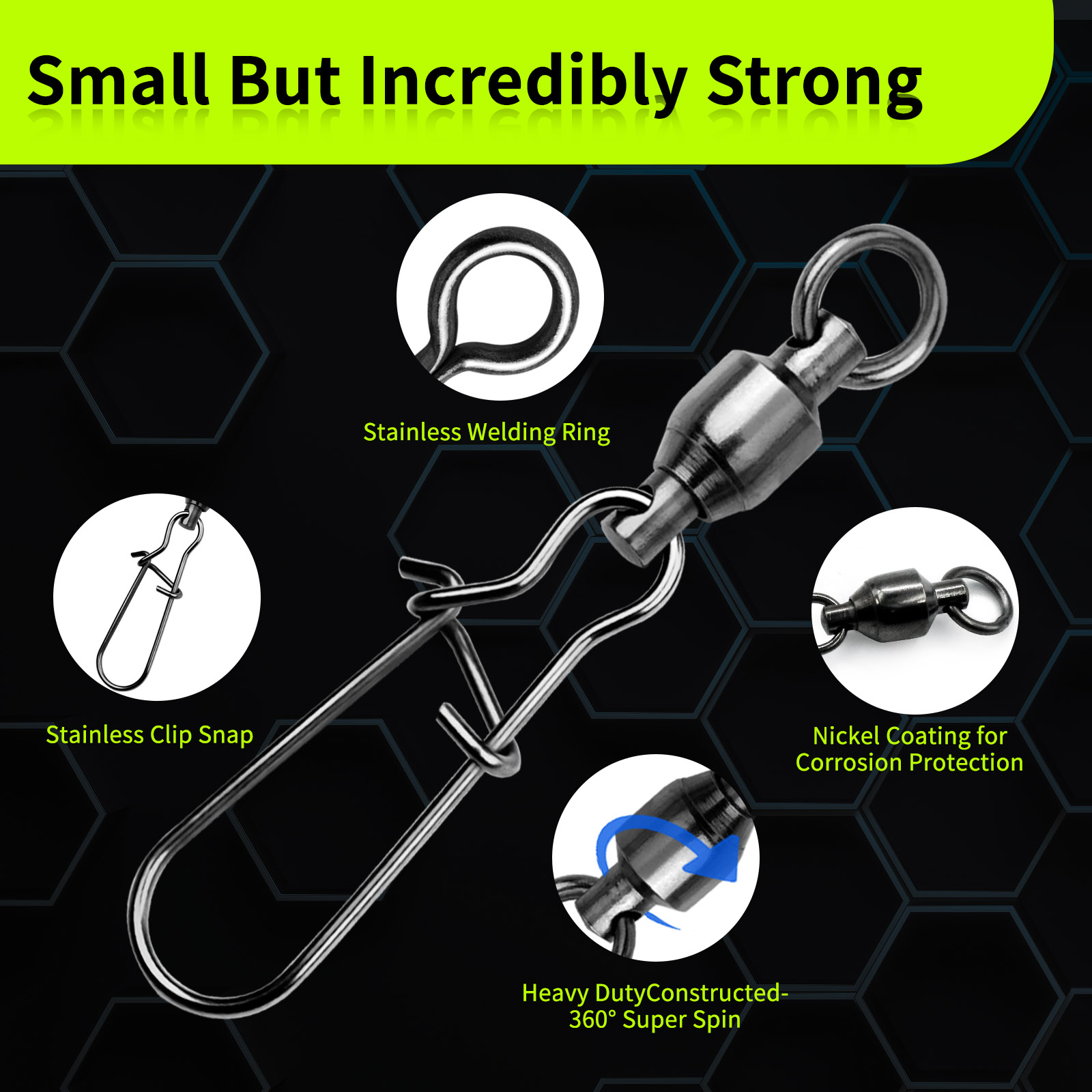 9KM 10PCS Ball Bearing Swivel  – Freshwater Line recenzja i cena