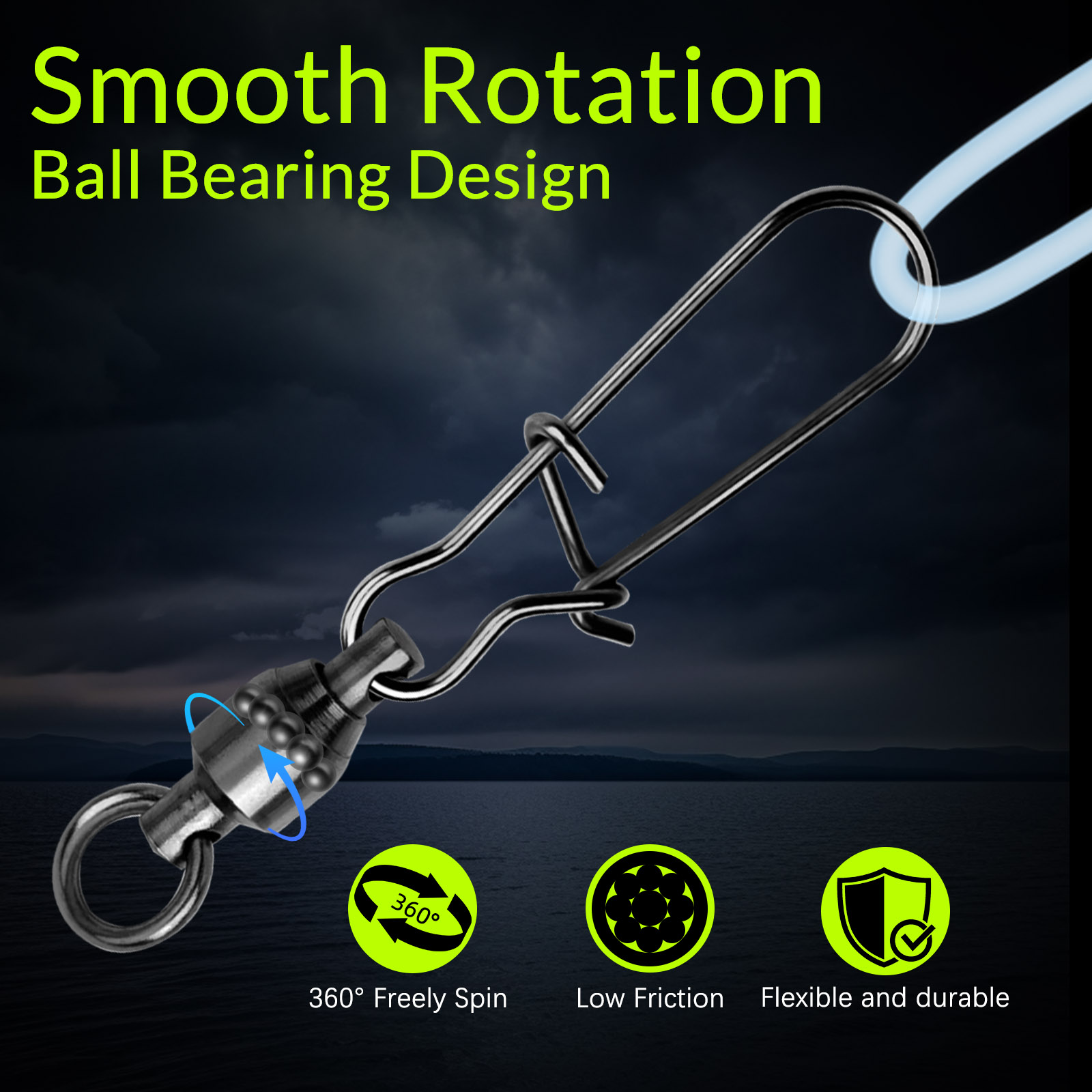 9KM 10PCS Ball Bearing Swivel  – Freshwater Line recenzja i cena