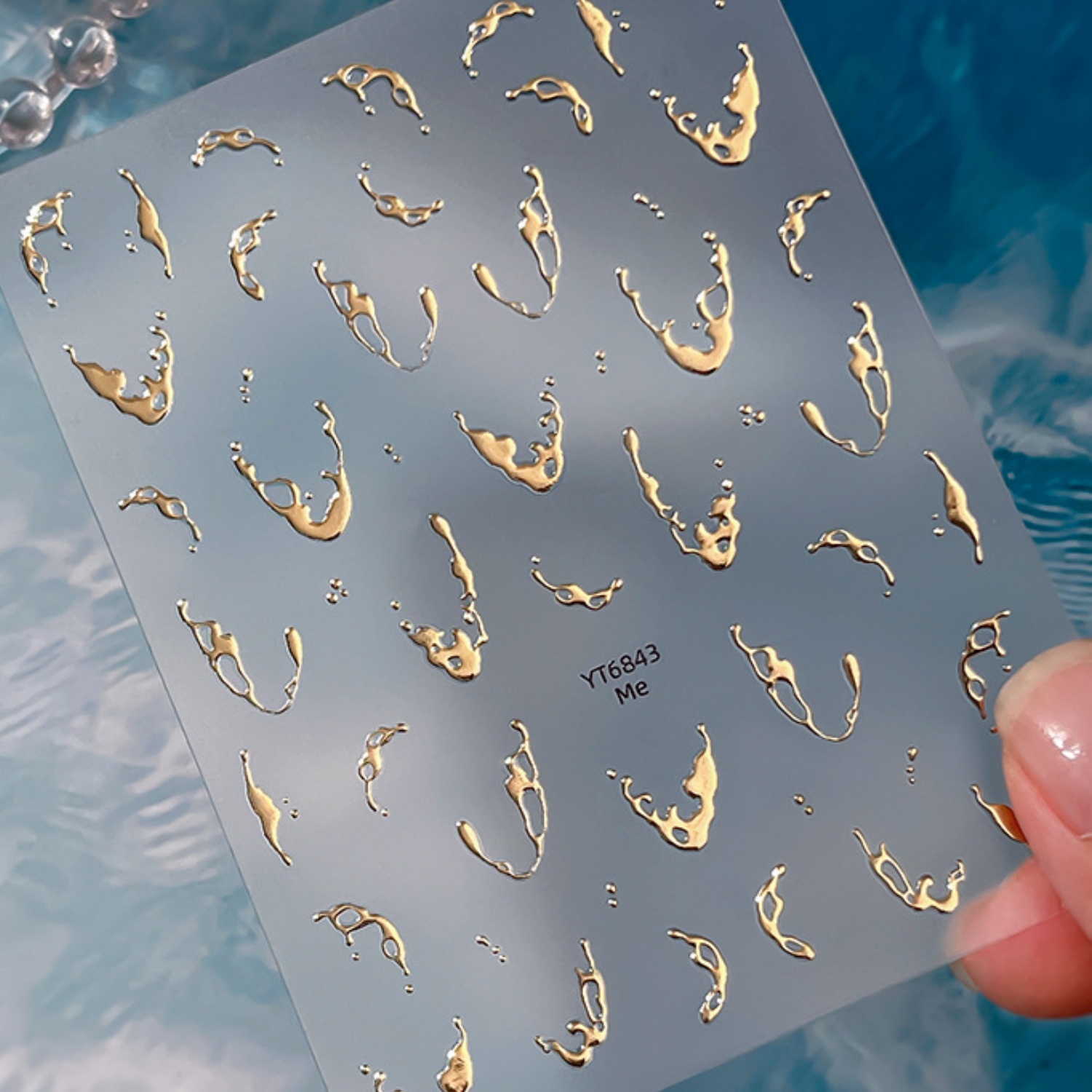 Gold Foil Water Splash 5D Nail – Freshwater Line recenzja i cena