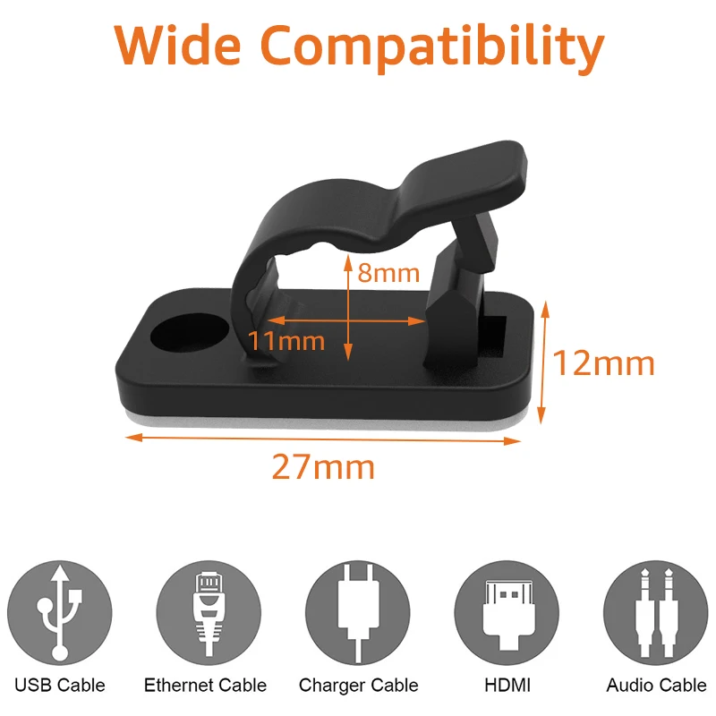 10/50PCS Cable Organizer Clips – Tippet Line recenzja i cena