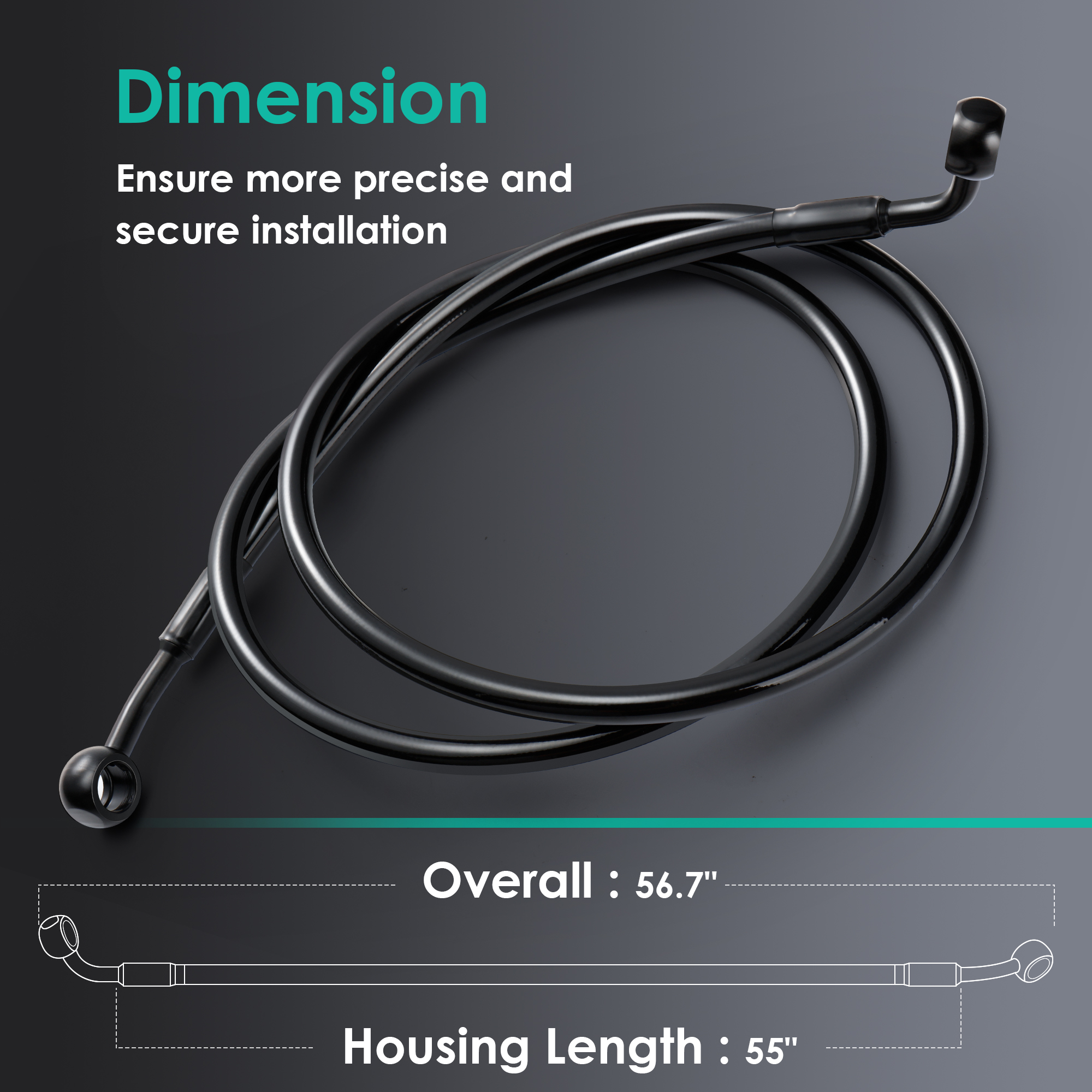 140/145/150CM Front Brake Line – Braided Line recenzja i cena
