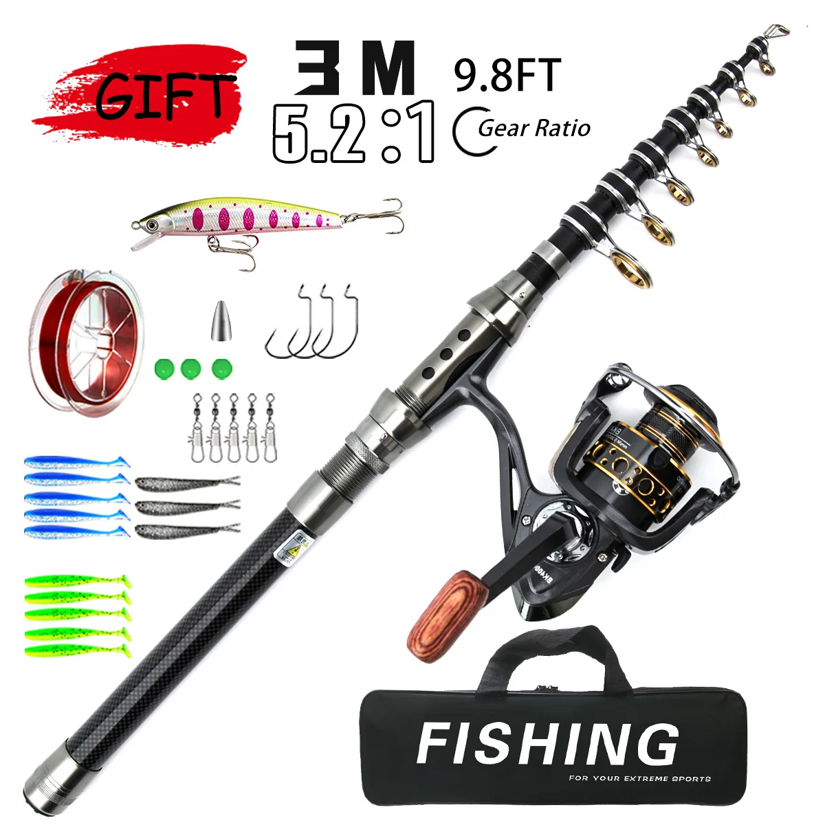 Carbon Telescopic Luya Rod Ful – Fishing Line Box recenzja i cena