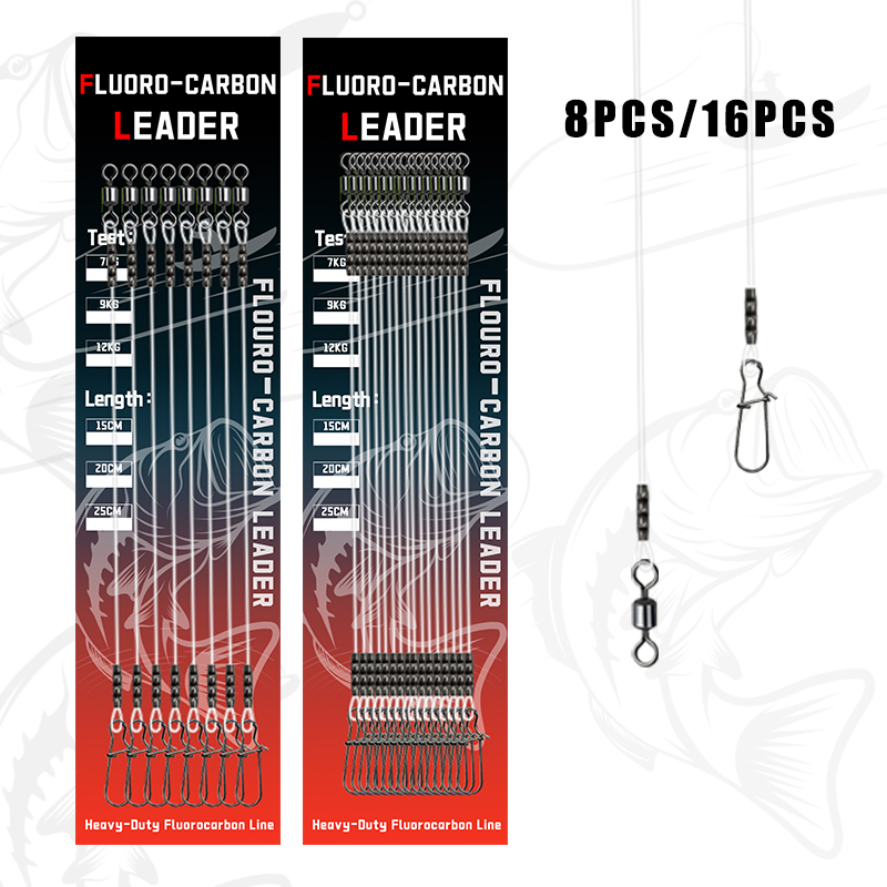 8/16pcs Fluorocarbon Wire Lead – Fluorocarbon Line recenzja i cena